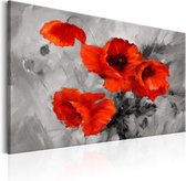 Schilderijen Op Canvas - Schilderij - Steel Poppies 120x80 - Artgeist Schilderij