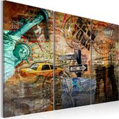 Schilderijen Op Canvas - Schilderij - De essentie van NYC 90x60 - Artgeist Schilderij