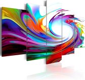 Schilderijen Op Canvas - Schilderij - Rainbow - swirl 200x100 - Artgeist Schilderij
