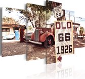 Schilderijen Op Canvas - Schilderij - California - vintage style 100x50 - Artgeist Schilderij