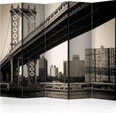 Kamerscherm - Scheidingswand - Vouwscherm - Manhattan Bridge, New York II [Room Dividers] 225x172 - Artgeist Vouwscherm