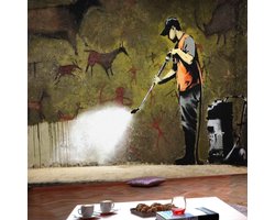 Fotobehang - Banksy - Cave Painting
