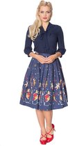 Banned Rok -M- SPACE VAMP BORDER PRINT Blauw