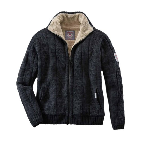 Terratrend Gebreide Noorse Trui 60451 7462 1063 Zwart/Grijs - zwart - 2XL