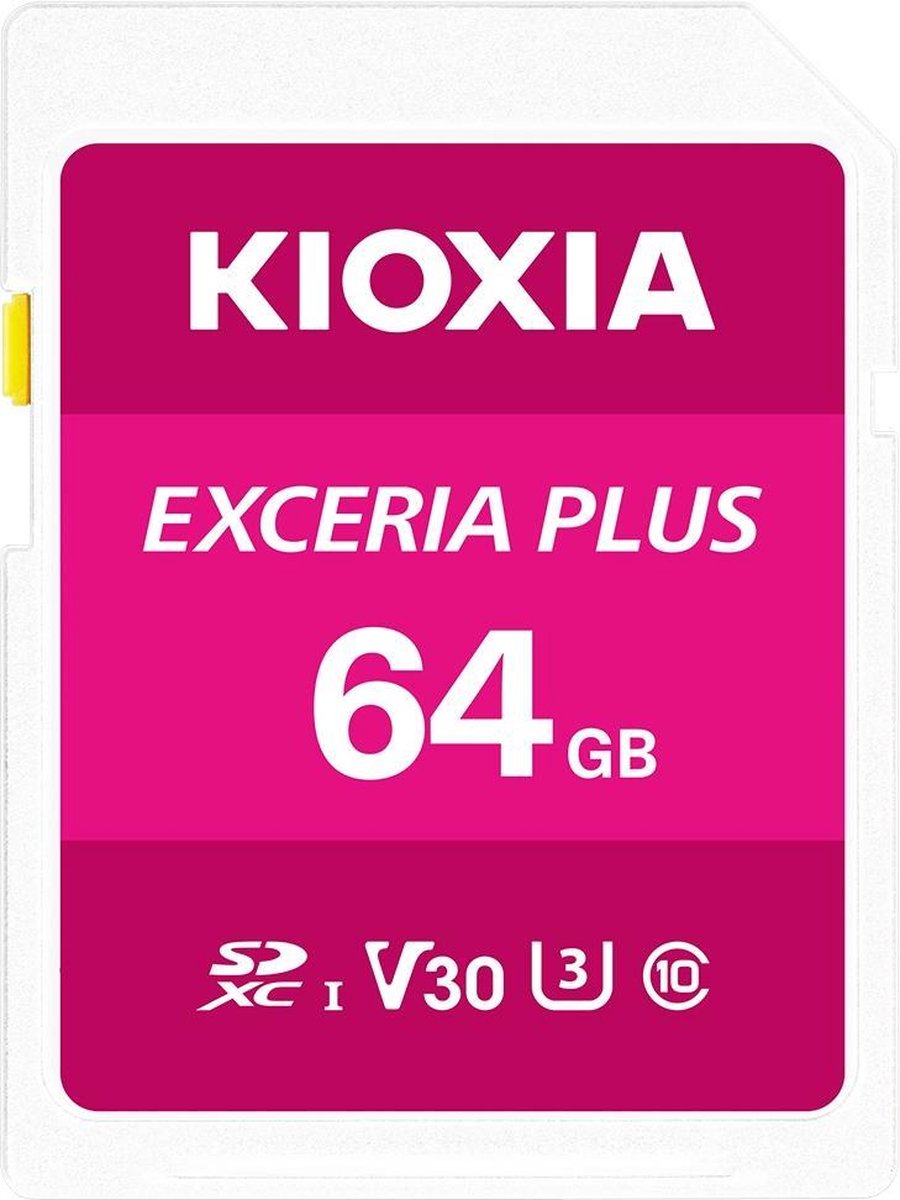 Kioxia EXCERIA PLUS SDXC-kaart 64 GB UHS-I, v30 Video Speed Class