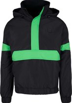 Urban Classics Pullover Jas -S- 3-Tone Neon Mix Zwart/Groen