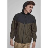 Urban Classics Windrunner jacket -L- 2-Tone Tech Zwart/Groen