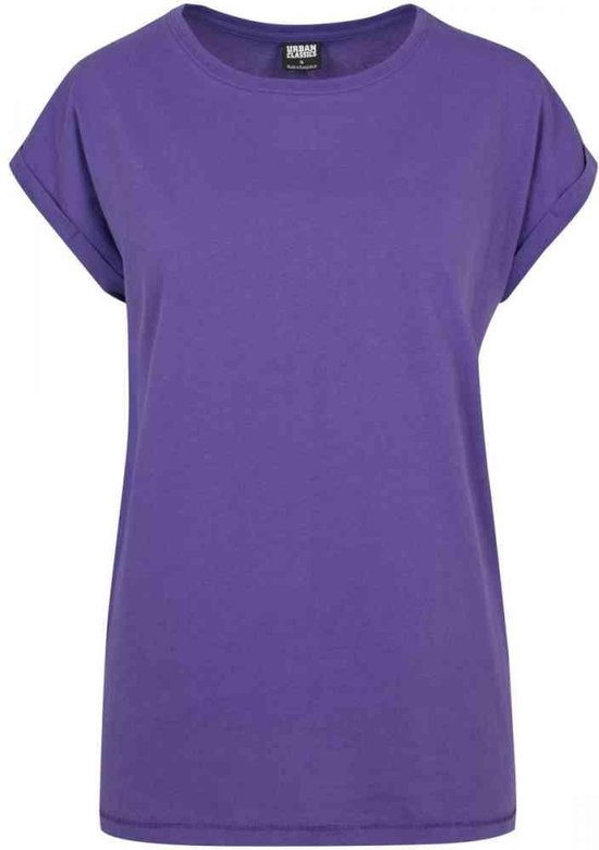 Urban Classics Dames Tshirt -3XL- Extended shoulder Paars