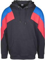 Urban Classics Hoodie/trui -3XL- Oversize 3-Tone Zwart/Blauw