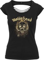 Urban Classics Motorhead Dames Tshirt -S- Motörhead Warpig Skulls Zwart