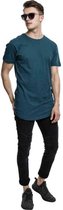 Urban Classics Heren Tshirt -M- Shaped Long Blauw