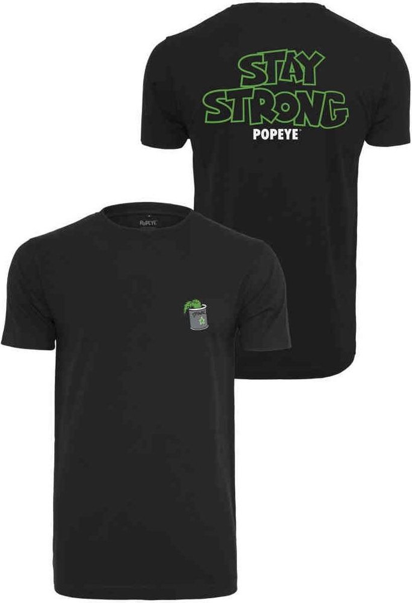 Merchcode Popeye Popeye Stay Strong Heren T-shirt M Zwart