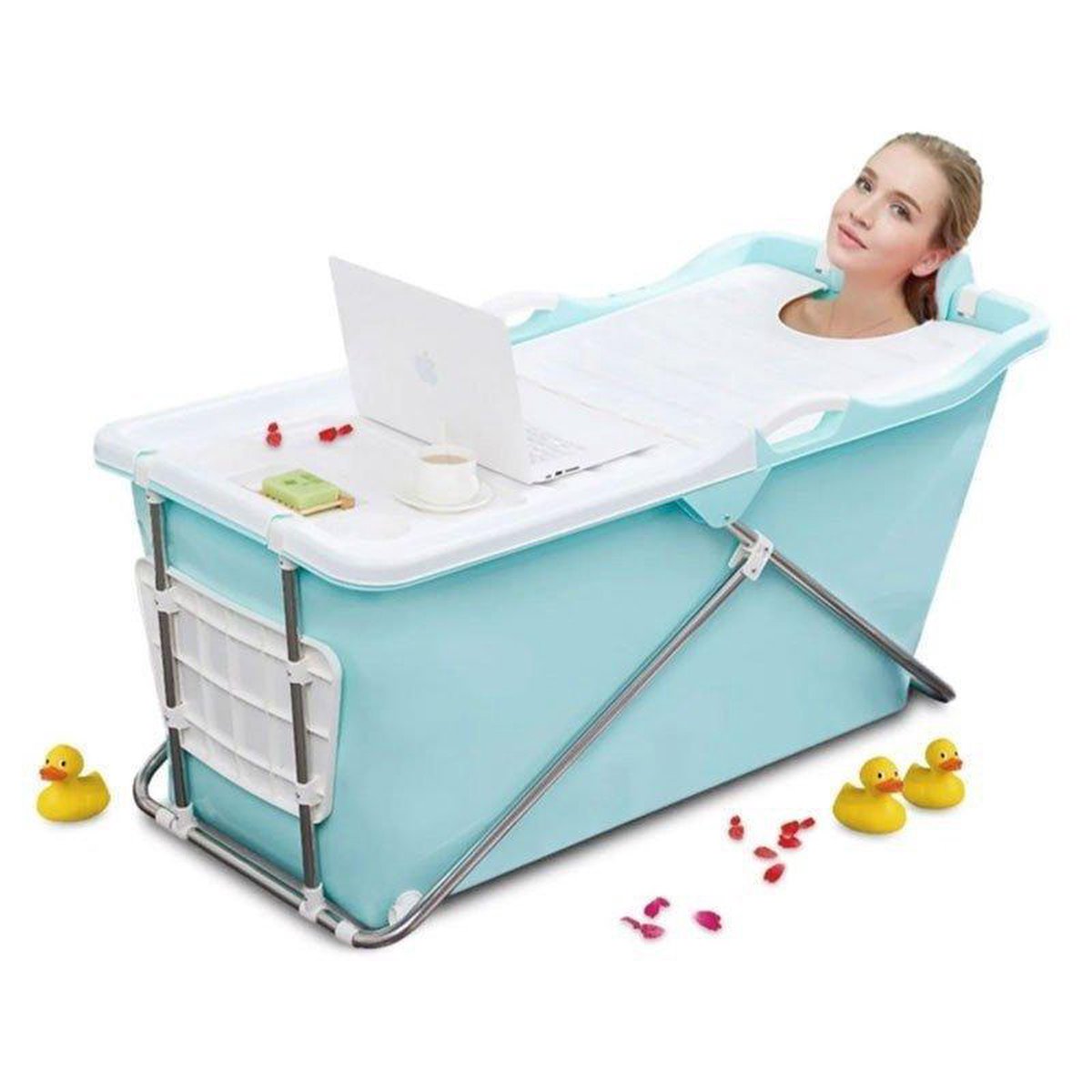 Diamond Line Bath Bucket Zitbad voor Volwassenen Roze