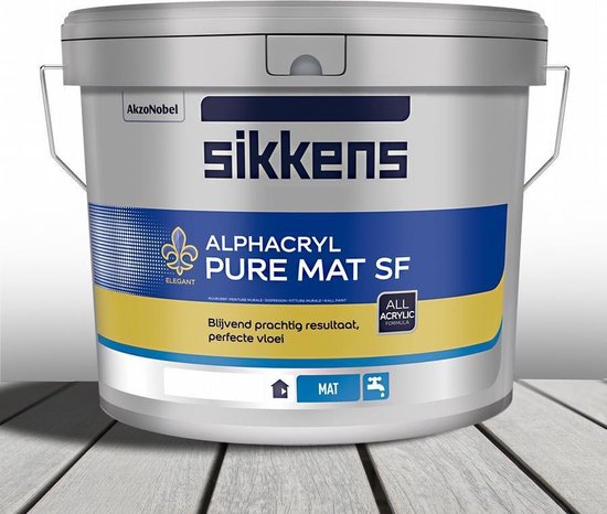 gevangenis oase Woord Sikkens Alphacryl Pure Mat SF 10 liter - Wit | bol.com