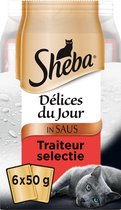 Sheba Delices du Jour in Saus Katten Natvoer - Rund&Kip - 36 x 50 gram