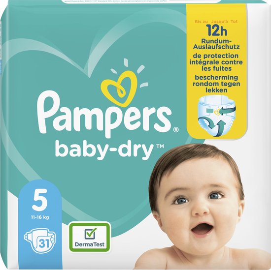 Couches Pampers Baby Dry Taille 5 Junior 11 23kg Bol Com Couches Pampers Baby Dry Taille 5 Junior 11 23kg Bol Com