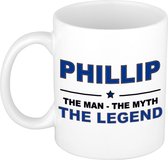 Phillip The man, The myth the legend cadeau koffie mok / thee beker 300 ml