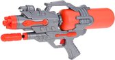 1x Waterpistolen/waterpistool oranje van 46 cm met pomp kinderspeelgoed - waterspeelgoed van kunststof - waterpistolen met pomp