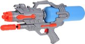 1x Pistolets à eau / pistolet à eau orange / bleu de 46 cm avec pompe jouets pour enfants - jouets à eau en plastique - pistolets à eau avec pompe