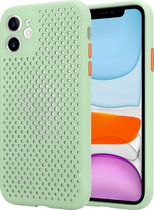 Coque en silicone Shield Case avec trous iPhone 11 - vert clair