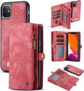 CaseMe Vintage portemonnee hoesje iPhone 11 Rood