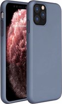 Silicone case geschikt voor Apple iPhone 11 Pro - lavendel grijs met Privacy Glas