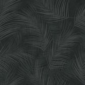 Palma palm zwart natuur (vliesbehang, zwart)