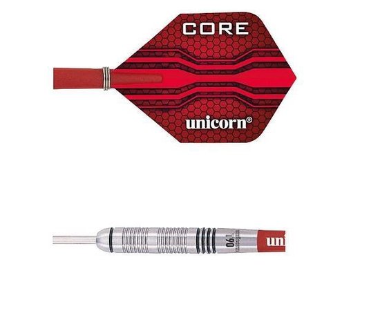 Thumbnail van een extra afbeelding van het spel Unicorn Dartpijlen T90 Core Xl Steeltip 26g 90% Tungsten Rood