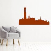 Muursticker Utrecht -  Bruin -  120 x 77 cm  -  woonkamer  steden  alle - Muursticker4Sale