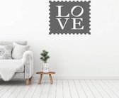 Muursticker Love -  Donkergrijs -  100 x 80 cm  -  woonkamer  engelse teksten  alle - Muursticker4Sale