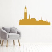 Muursticker Utrecht -  Goud -  160 x 103 cm  -  woonkamer  steden  alle - Muursticker4Sale