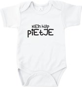 Rompertjes baby met tekst - Klein hulp pietje - Romper wit - Maat 74/80