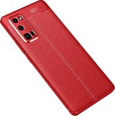 Voor Huawei Honor 30 Pro Litchi Texture TPU schokbestendig hoesje (rood)