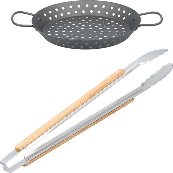 Barbecue/bbq accessoires set grillpan en tang Jamie Oliver keuken  benodigdheden -... | bol.com