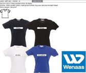 Wenaas - Dubbelpak T-shirt dames slim fit - 100% gekamde katoen 180 gr/m2 - 35050 Korenblauw S