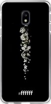 6F hoesje - geschikt voor Samsung Galaxy J3 (2017) -  Transparant TPU Case - White flowers in the dark #ffffff