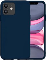 iPhone 11 Hoesje Siliconen Case Hoes Back Cover - Donker Blauw