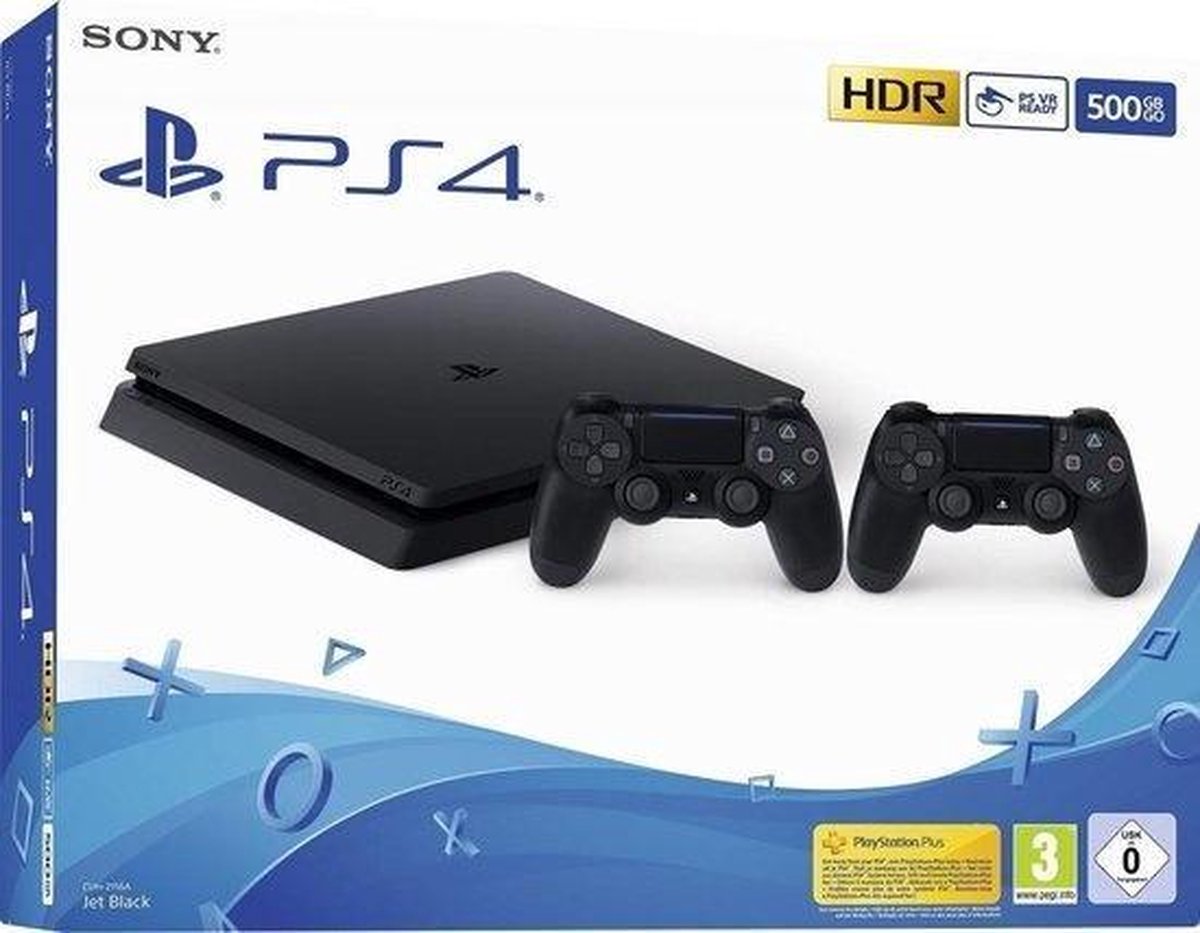 Sony PlayStation 4 Slim 500GB + Dualshock 4 Controller - Sony