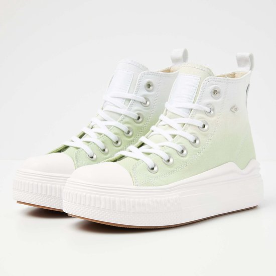 KAYA FLOW MID Dames sneakers hoog - Licht groen gradient