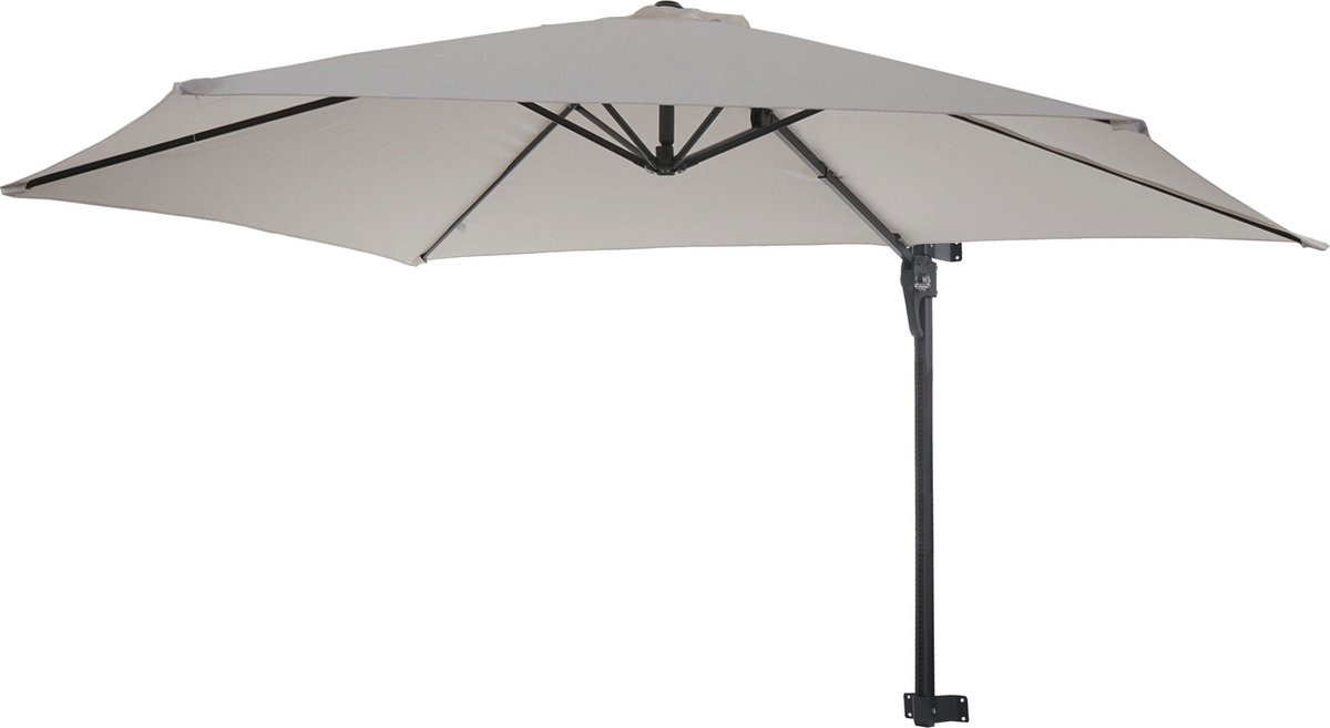 Cosmo Casa Casoria muurparasol, zwevende parasol- Balkonparasol- Parasol- 3 m kantelbaar- Polyester aluminium/staal 9 kg -Zand