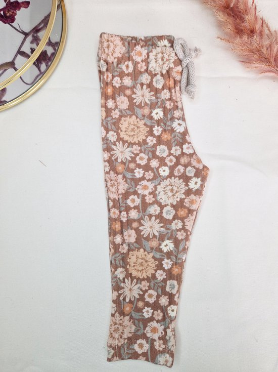 Chocolate baby leggings - Vintage floral | Leggings & Broekjes | PETITE EvelinaApparel