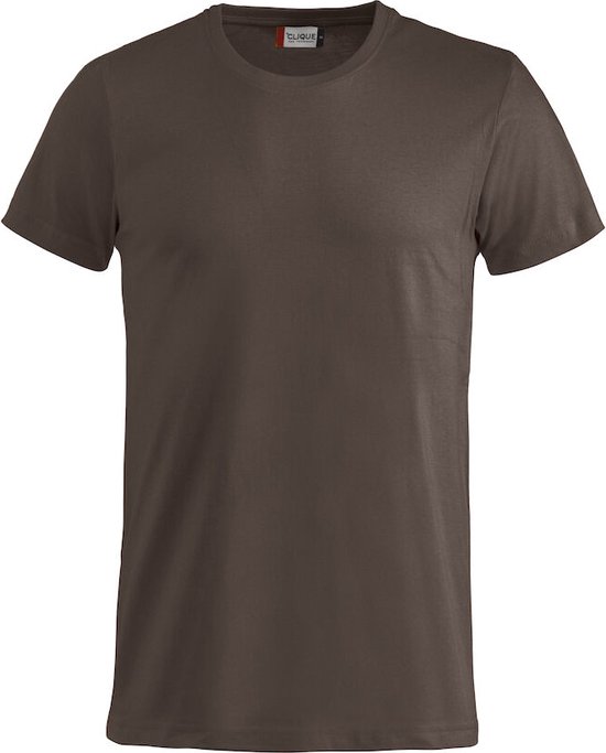 Clique 2 Pack Basic Fashion-T Modieus T-shirt kleur Dark Mocca maat L