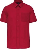 Luxe Herenoverhemd 'Ace' korte mouwen merk Kariban Rood maat 5XL