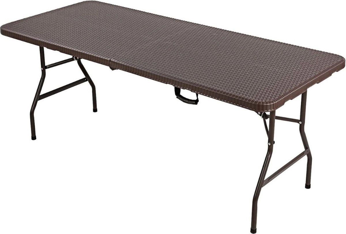 Vouwtafel 180 cm - Inklapbare Picknicktafel Camping Met Handvat - Plooitafel of Klaptafel 150 kg Draaggewicht - Partytafel Inklapbaar - Uitklapbare Tafel