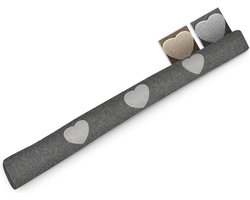 Beautissu Tuuli HR Tochtstopper Deur - 8 x 120 cm Tochthond Antracite Tochtkussen voor Deur en Ramen - Tochtrol