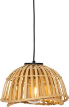 QAZQA pua - Oosterse Hanglamp - 1 lichts - Ø 30 cm - Naturel - Woonkamer | Slaapkamer | Keuken