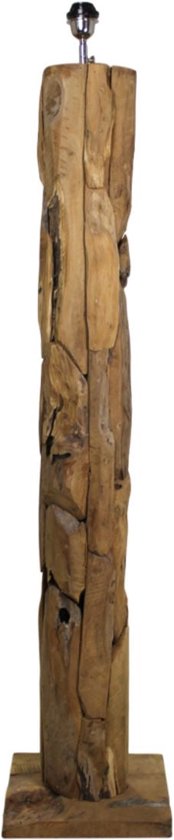 Vloerlamp - Staande Lampen Woonkamer - Kamer Lamp - Lamphouder - Keukenlamp - Voor Woonkamer, Slaapkamer, Keuken en Eetkamer - 30x30x145cm - Wood Selections