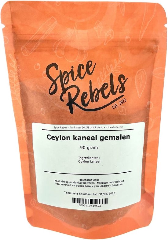 Spice Rebels - Ceylon kaneel gemalen - zak 90 gram