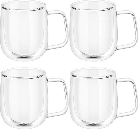 bicchiere da tè a doppia parete, latte macchiato, thermo mug butterfly 25