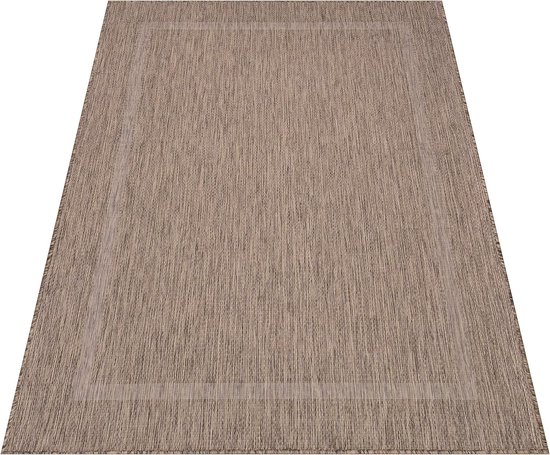 SHOP YOLO-Vloerkleden-Wasbaar vloerkleed voor weerbestendig- balkon tapijt-waterdicht-60 x 100 cm-Bruin